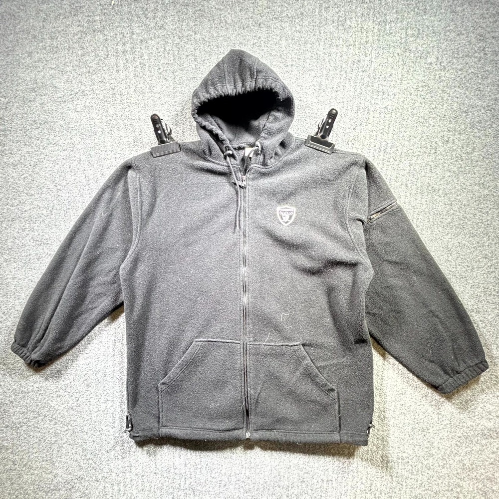 AGMI NFL Oakland Raiders Hoodie Men's 2XL-3XL? 54" Chest Black Fleece Full Zip